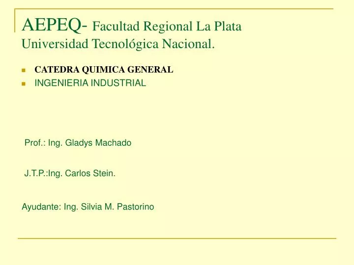 aepeq facultad regional la plata universidad tecnol gica nacional
