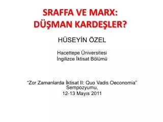 sraffa ve marx d man karde ler