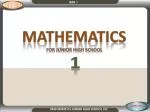 MATHEMATICS FOR JUNIOR HIGH SCHOOL - slide 1