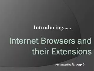 Internet Browsers and their Extensions