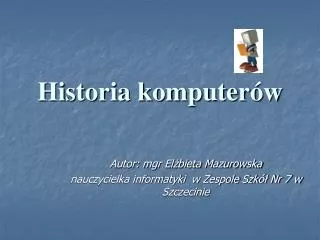 historia komputer w