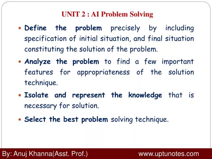 unit 2 ai problem solving