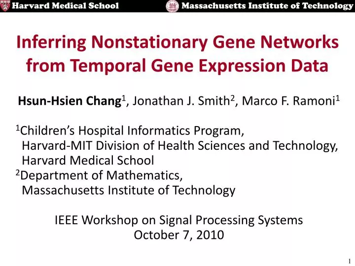 inferring nonstationary gene networks from temporal gene expression data