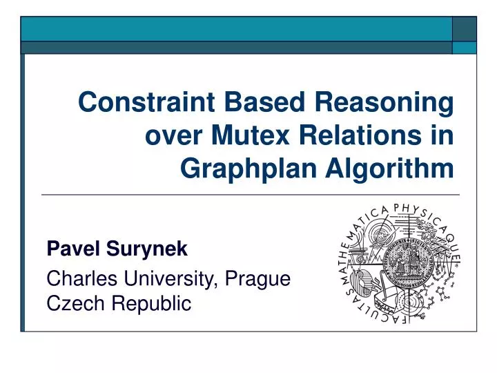 constraint based reasoning over mutex relations in graphplan algorithm