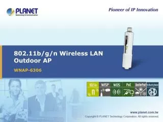802.11b/g/n Wireless LAN Outdoor AP
