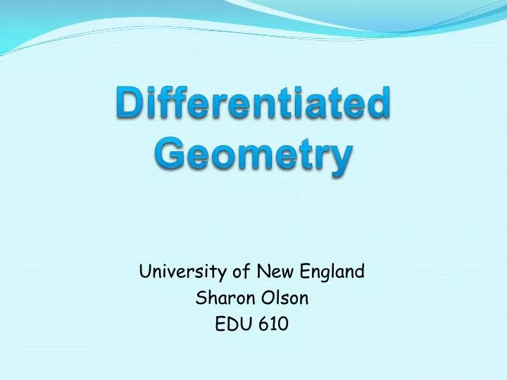 differentiated geometry