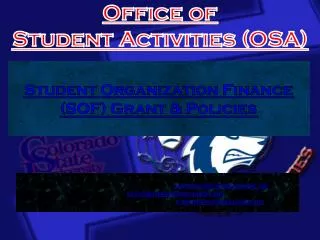 Office of Student Activities (OSA)