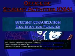 Office of Student Activities (OSA)