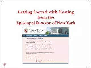 Getting Started with Hosting from the Episcopal Diocese of New York