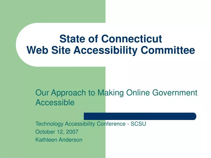 state of connecticut web site accessibility committee