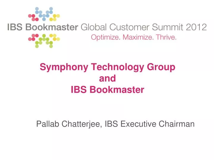 symphony technology group and ibs bookmaster