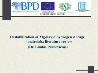 Destabilization of Mg-based hydrogen storage materials: literature review