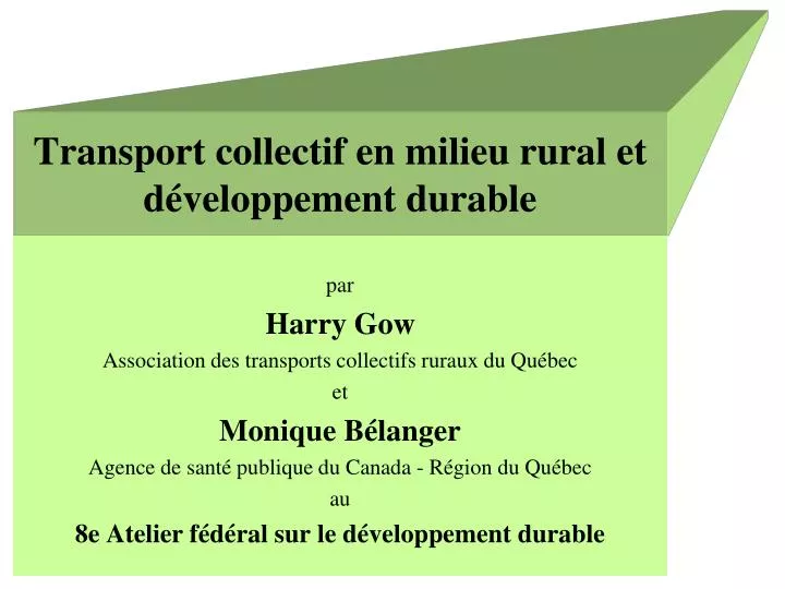 transport collectif en milieu rural et d veloppement durable