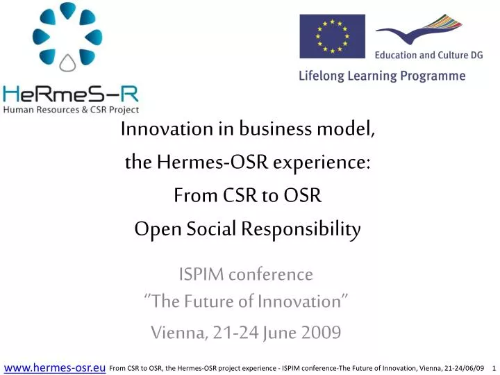 innovation in business model the hermes osr experience from csr to osr open social responsibility
