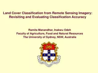 Ramita Manandhar, Inakwu Odeh Faculty of Agriculture, Food and Natural Resources