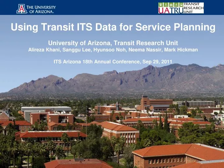using transit its data for service planning