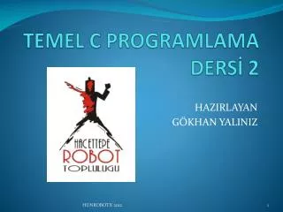 temel c programlama ders 2