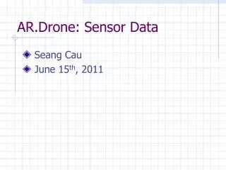 AR.Drone: Sensor Data