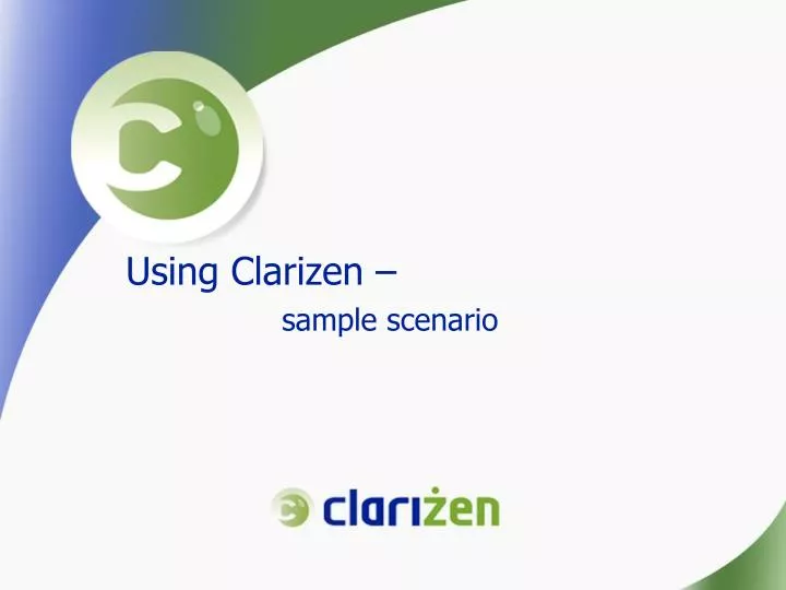 using clarizen sample scenario