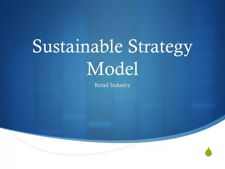sustainable strategy model