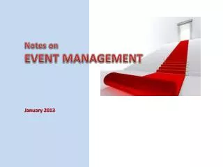 Notes on EVENT MANAGEMENT