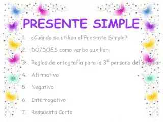 PRESENTE SIMPLE