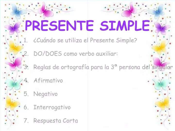 presente simple