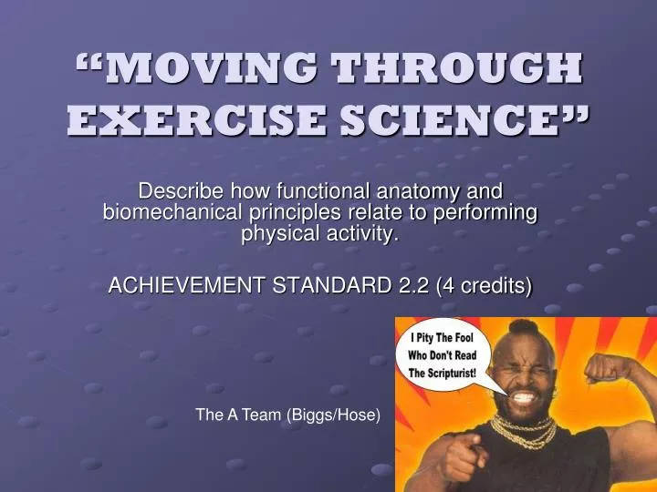 moving through exercise science