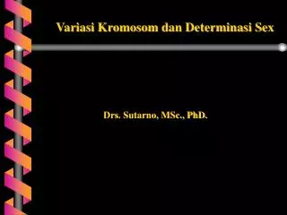 drs sutarno msc phd