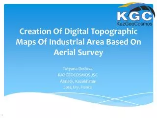 Creation Of Digital Topographic Maps Of Industrial Area Based On Aerial Survey
