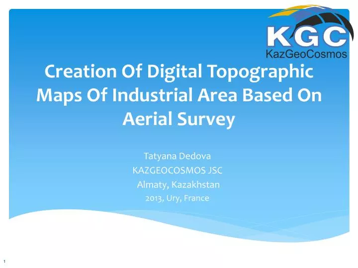 creation of digital topographic maps of industrial area based on aerial survey