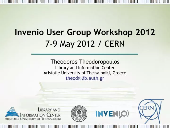 invenio user group workshop 2012
