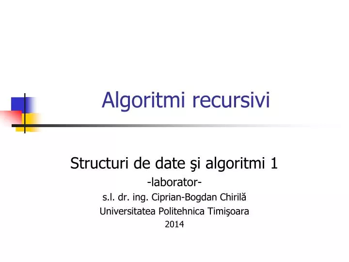 algoritmi recursivi