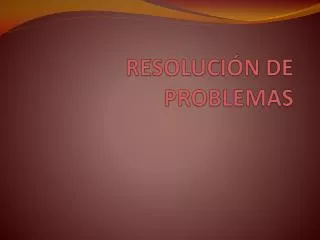 resoluci n de problemas