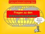 Fragen zu den Unternehmensformen - slide 1