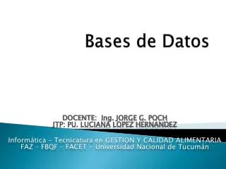 bases de datos