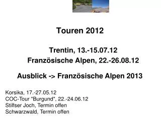 touren 2012