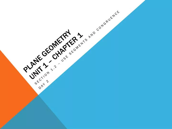 plane geometry unit 1 chapter 1