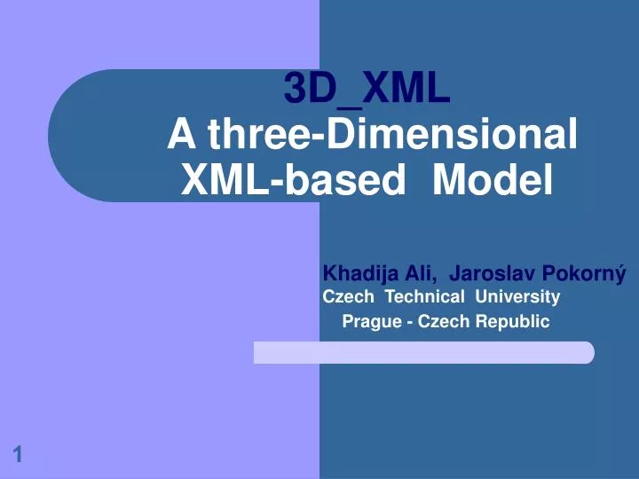 3d xml a three dimensional xml based model
