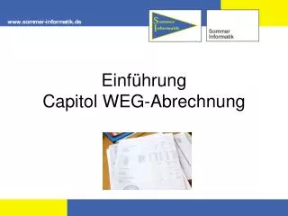 einf hrung capitol weg abrechnung