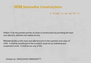 SDM Samrudha Constructions