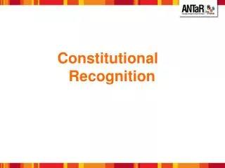 Constitutional Recognition