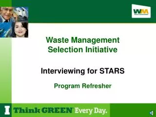 Interviewing for STARS Program Refresher