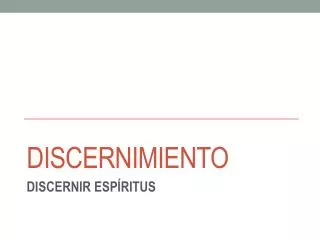 discernimiento