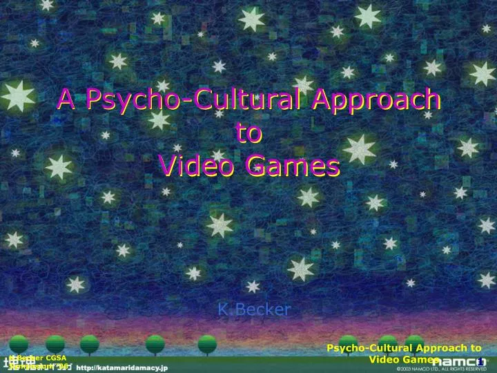 a psycho cultural approach to video games