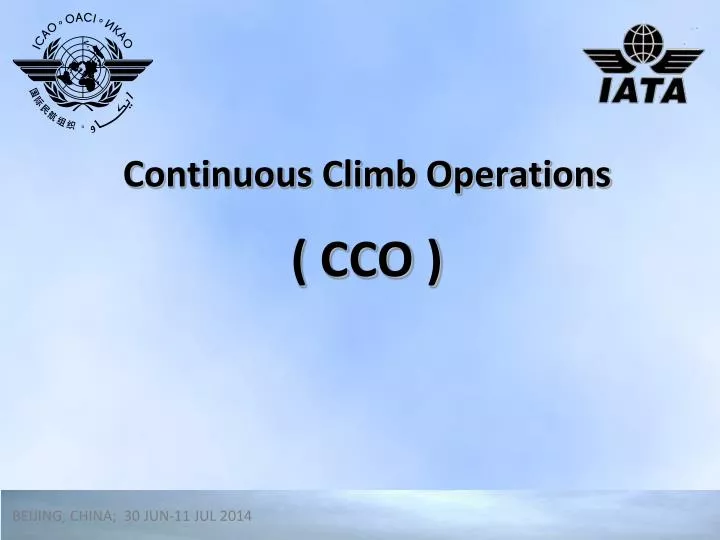 continuous climb operations cco