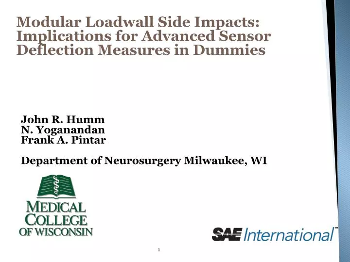 modular loadwall side impacts implications for advanced sensor deflection measures in dummies