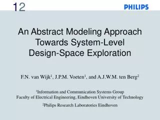 An Abstract Modeling Approach Towards System-Level Design-Space Exploration