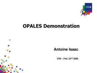 OPALES Demonstration