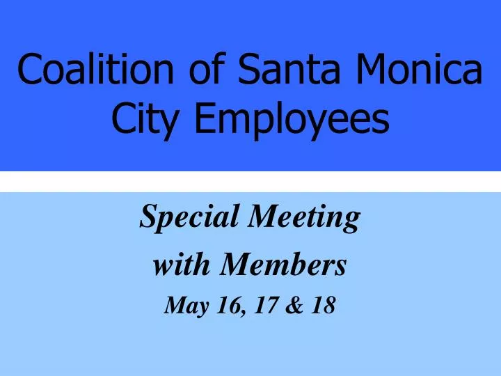 coalition of santa monica city employees